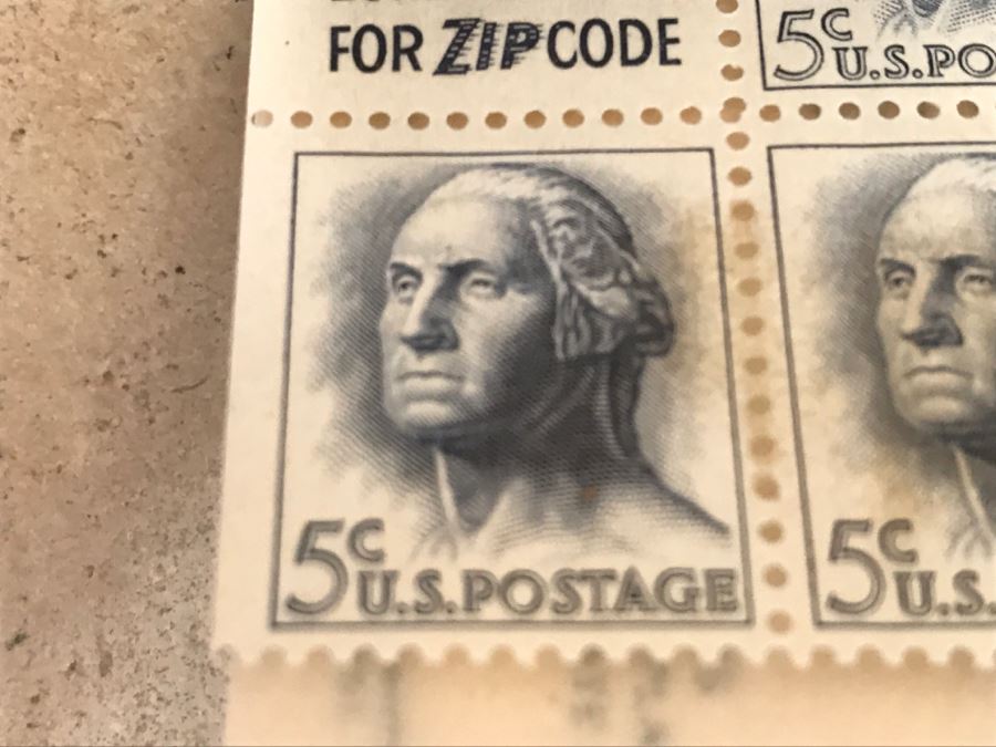 JUST ADDED - Various Stamps Including Sheet Of (50) Mint Vintage 1956 Mount Vernon 1 1/2 Cent Stamp [Photo 13]