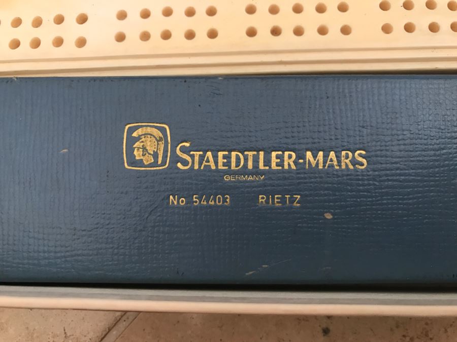 JUST ADDED - Vintage Box Filled With Various Games, Playing Cards, Pipe, Mini Spy Camera Film, Staedtler-Mars Slide Rule Germany No 54403 And More [Photo 6]