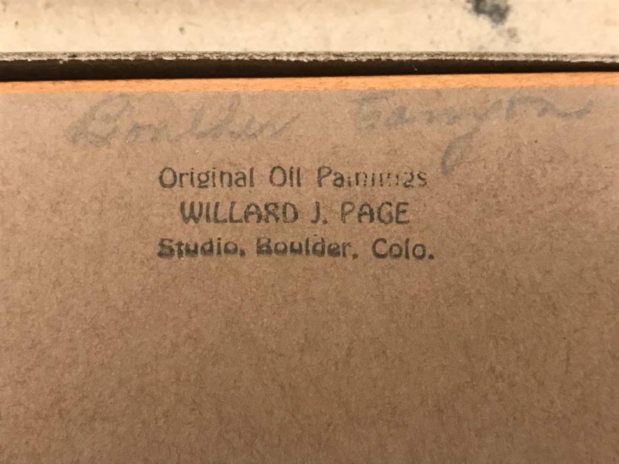 JUST ADDED - Pair Of Small Original Willard Page (1885-1958) Landscape Oil Paintings [Photo 3]