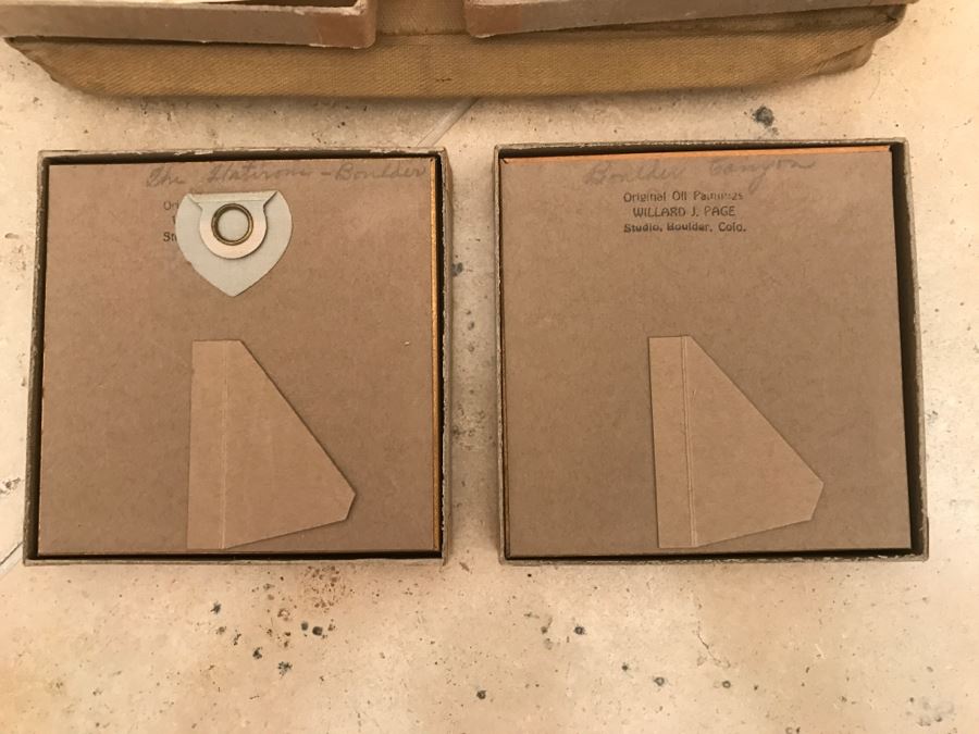 JUST ADDED - Pair Of Small Original Willard Page (1885-1958) Landscape Oil Paintings [Photo 20]