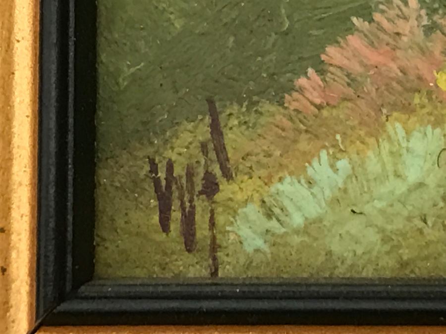 JUST ADDED - Pair Of Small Original Willard Page (1885-1958) Landscape Oil Paintings [Photo 19]