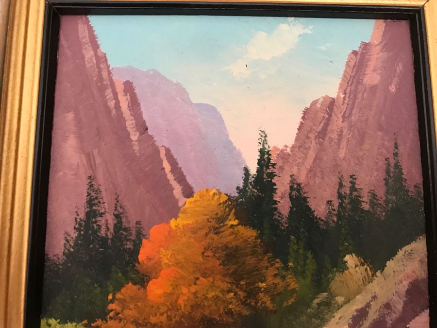 JUST ADDED - Pair Of Small Original Willard Page (1885-1958) Landscape Oil Paintings [Photo 9]