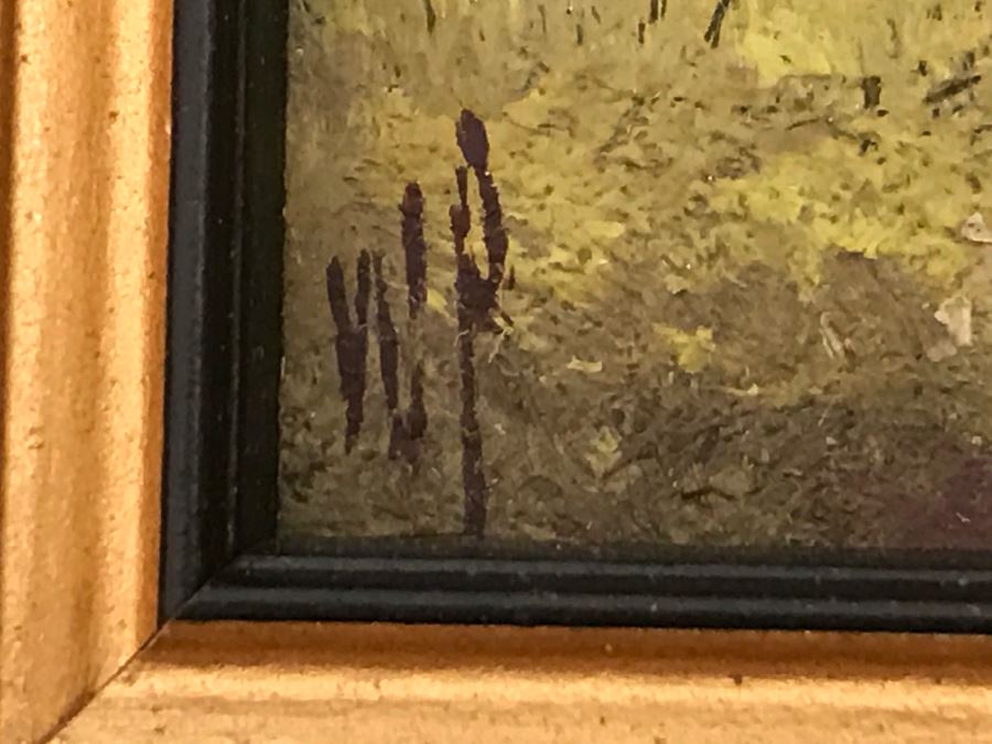 JUST ADDED - Pair Of Small Original Willard Page (1885-1958) Landscape Oil Paintings [Photo 11]