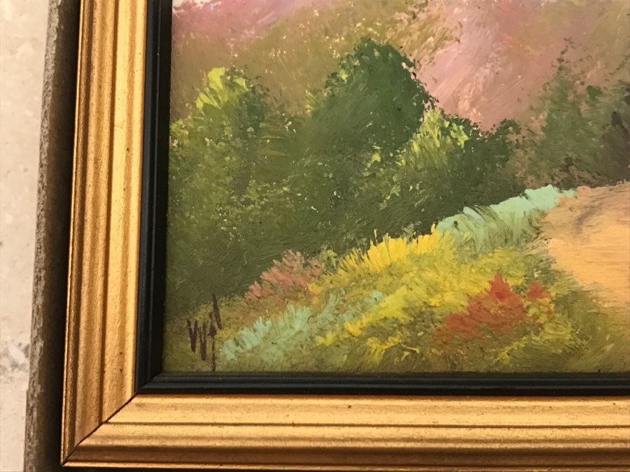 JUST ADDED - Pair Of Small Original Willard Page (1885-1958) Landscape Oil Paintings [Photo 18]