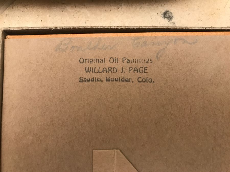 JUST ADDED - Pair Of Small Original Willard Page (1885-1958) Landscape Oil Paintings [Photo 21]