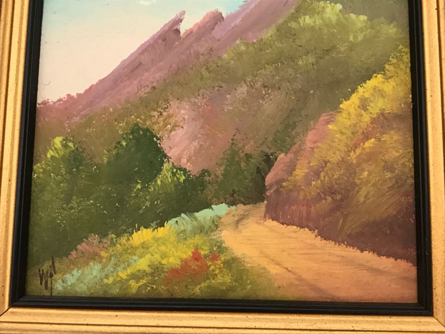 JUST ADDED - Pair Of Small Original Willard Page (1885-1958) Landscape Oil Paintings [Photo 15]