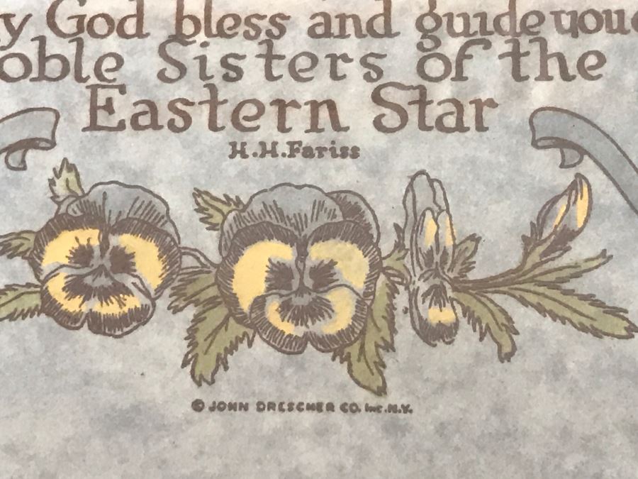 JUST ADDED - Order Of Eastern Star Chapter Books From 1930s, Order Of Eastern Star Books From 1916-1956 And Framed Certificate [Photo 6]