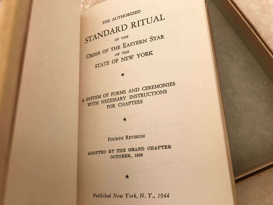 JUST ADDED - Order Of Eastern Star Chapter Books From 1930s, Order Of Eastern Star Books From 1916-1956 And Framed Certificate [Photo 17]