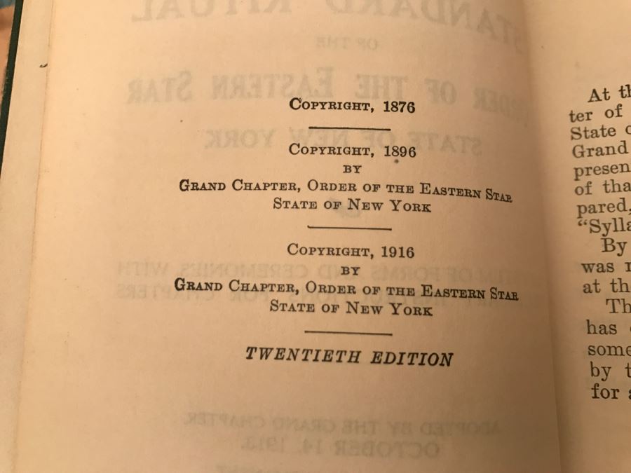 JUST ADDED - Order Of Eastern Star Chapter Books From 1930s, Order Of Eastern Star Books From 1916-1956 And Framed Certificate [Photo 14]
