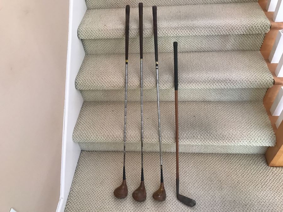 JUST ADDED - Various Vintage Wilson Golf Clubs Including Vintage Whiz Aim Rite Hickory Shaft Putter [Photo 2]