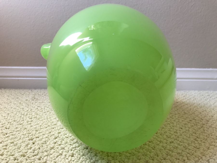JUST ADDED - Vintage Large Green Jade Glass Vessel [Photo 7]
