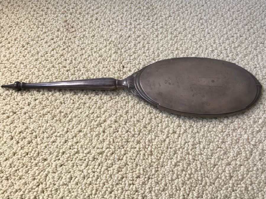 JUST ADDED - Vintage Sterling Silver Hand Vanity Beveled Glass Mirror [Photo 13]