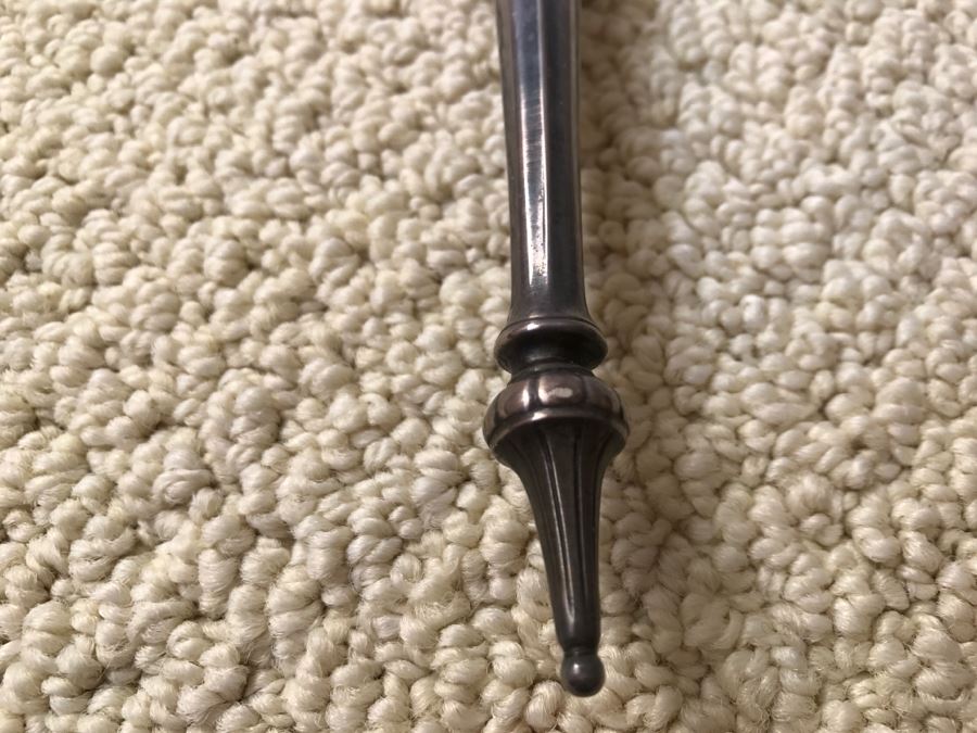 JUST ADDED - Vintage Sterling Silver Hand Vanity Beveled Glass Mirror [Photo 5]