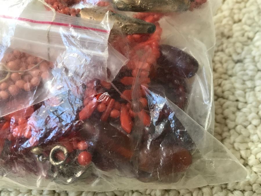 JUST ADDED - Vintage SINGER Sewing Supply Box With Various Jewelry Beads And Some Jewelry Pieces - See All Photos [Photo 8]