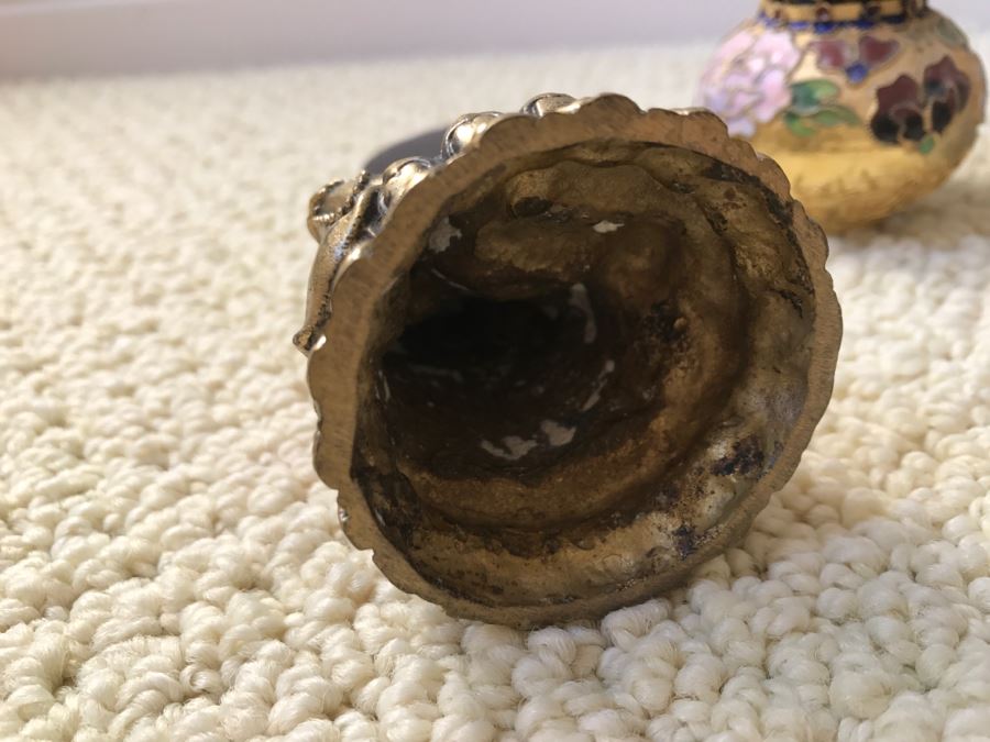 JUST ADDED - Various Items Including Brass Indian Sculpture With Stand, Cloisonne Vase, Japanese Trinket Box And Lacquer Box [Photo 9]