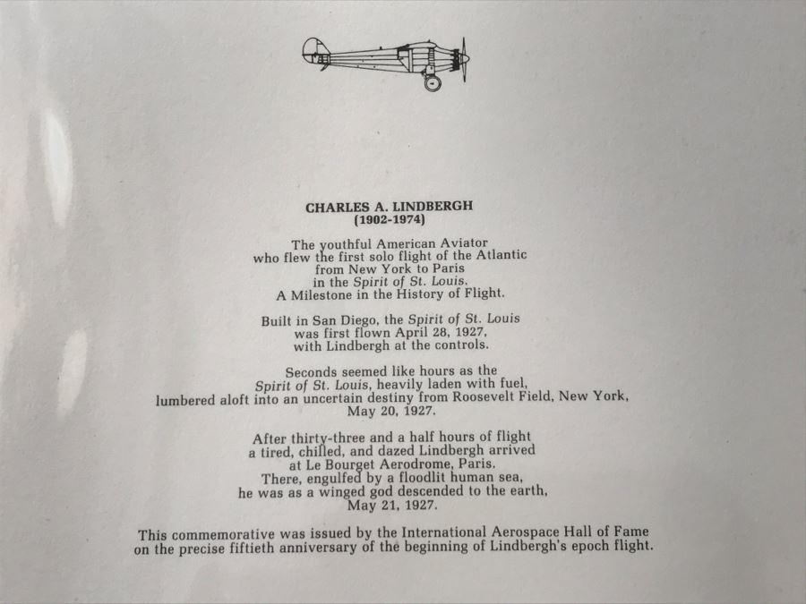 JUST ADDED - Charles Lindbergh First Day Issue Stamp Set With Newspaper [Photo 7]