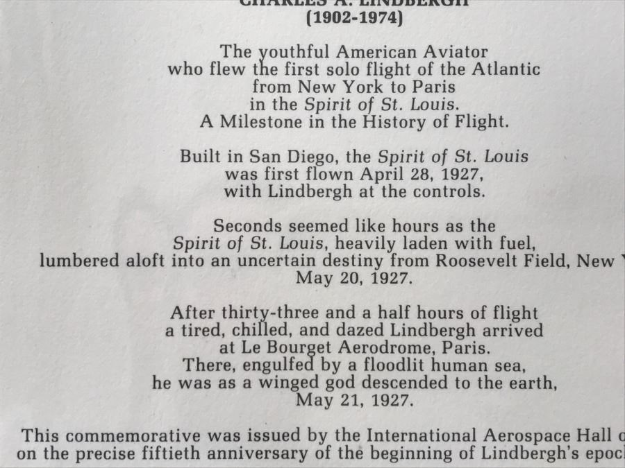 JUST ADDED - Charles Lindbergh First Day Issue Stamp Set With Newspaper [Photo 8]