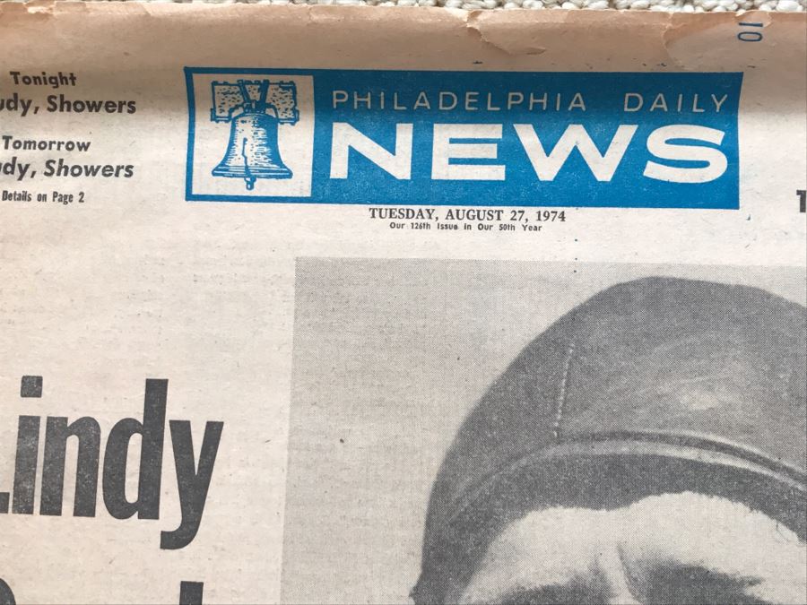 JUST ADDED - Charles Lindbergh First Day Issue Stamp Set With Newspaper [Photo 9]