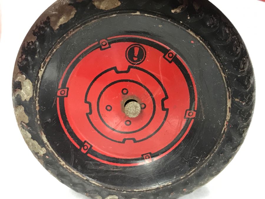 Vintage 1950's Marx Toys Tin Litho Tractor Farm Equipment Toy With Front Plow [Photo 13]