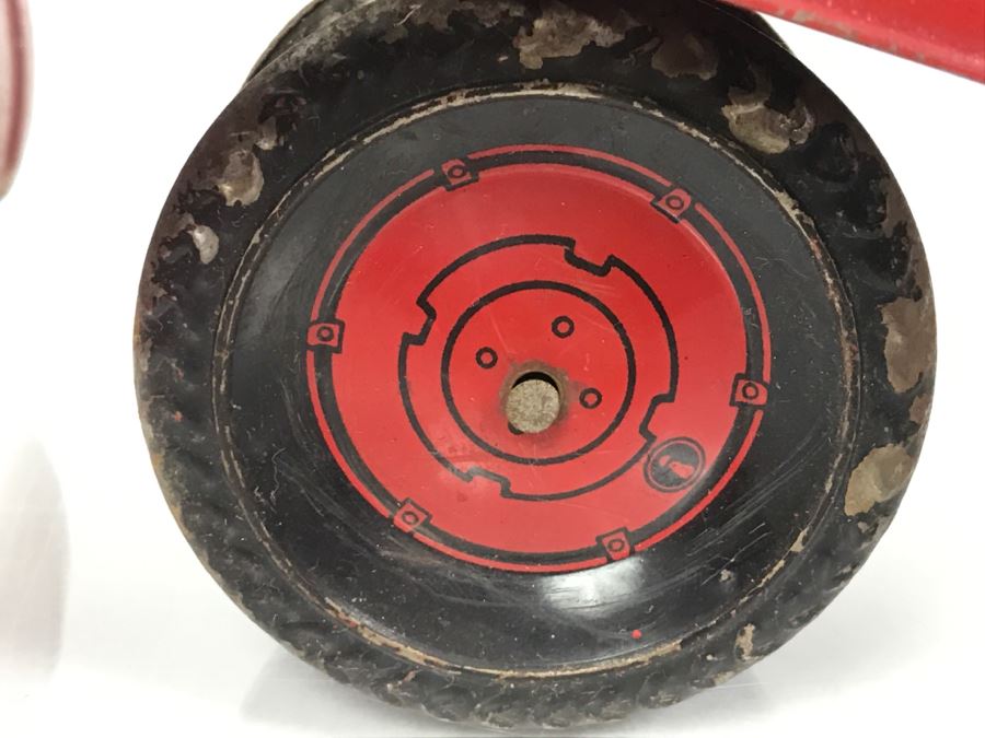 Vintage 1950's Marx Toys Tin Litho Tractor Farm Equipment Toy With Front Plow [Photo 12]