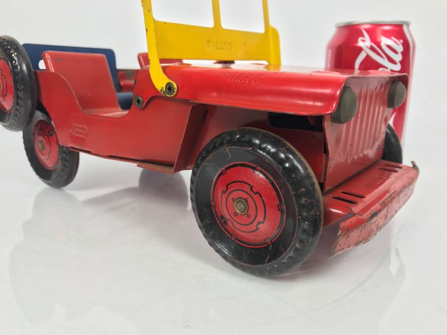 vintage metal jeep toy