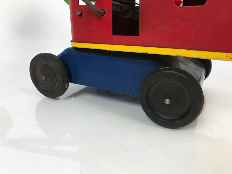 Vintage 1940/50's Wyandotte Construction Co Pressed Steel Toy Crane [Photo 21]