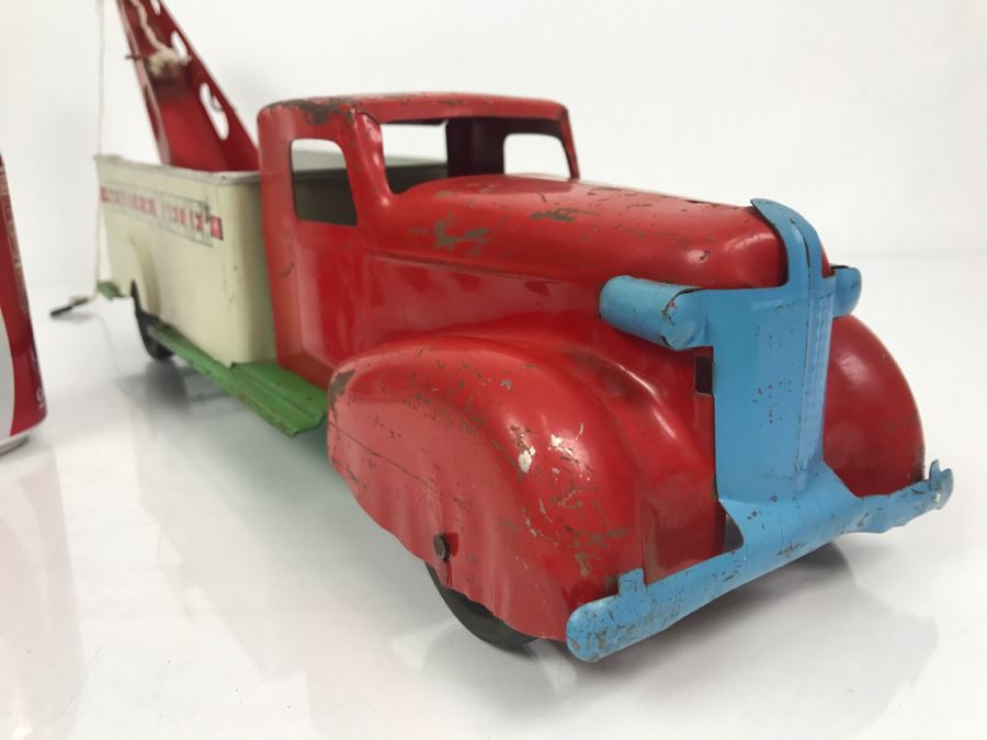 Vintage 1940/50's Wyandotte Toys Pressed Steel Service E Wrecker Truck Toy [Photo 4]