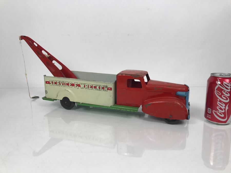 Vintage 1940/50's Wyandotte Toys Pressed Steel Service E Wrecker Truck Toy [Photo 2]