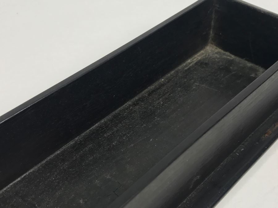 Stunning Asian Wooden Box With Detailed Mother Of Pearl Inlay On 5 Sides Of Box [Photo 37]