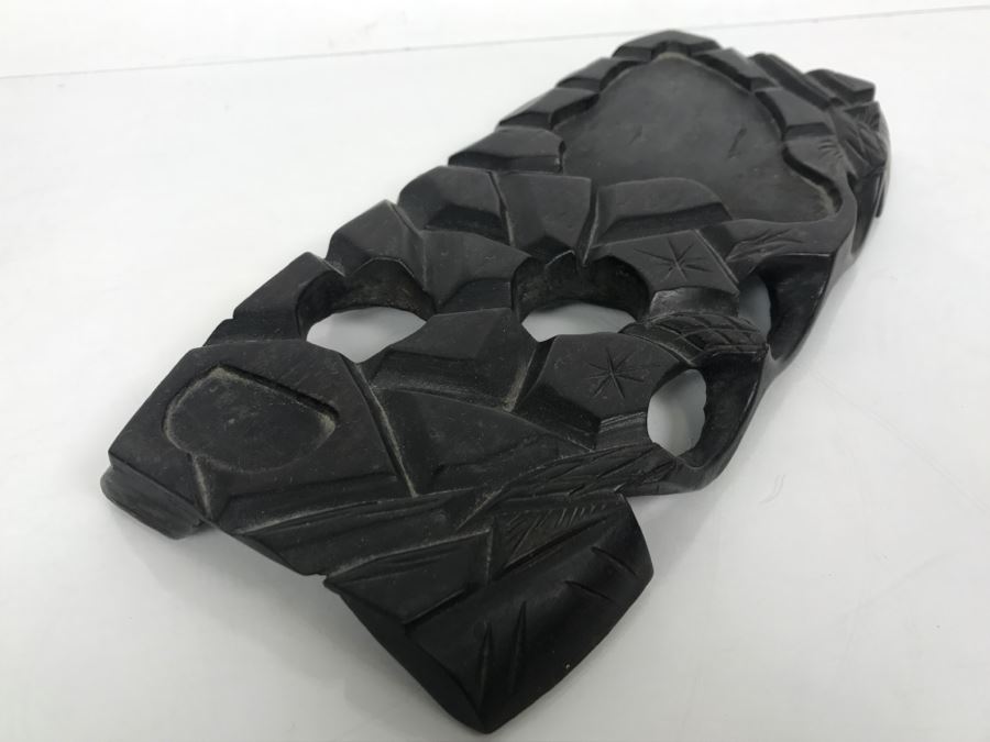 Hand Carved Wooden African Letter Opener And Carved Wooden Stand [Photo 17]