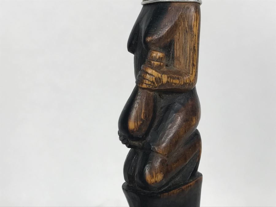 Hand Carved Wooden African Letter Opener And Carved Wooden Stand [Photo 13]