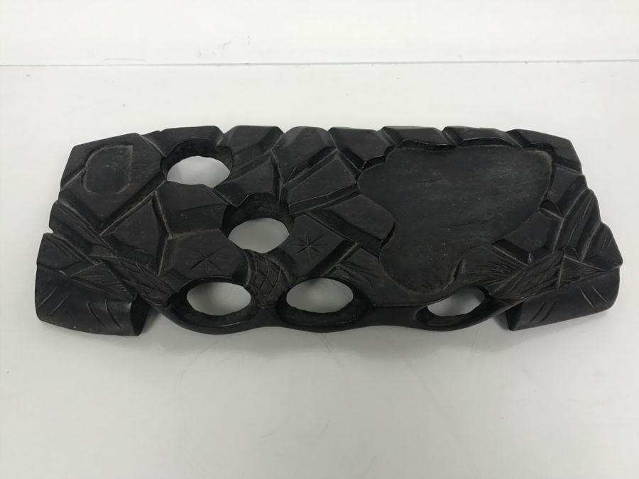 Hand Carved Wooden African Letter Opener And Carved Wooden Stand [Photo 15]