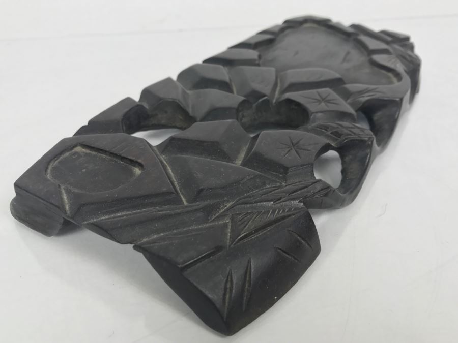 Hand Carved Wooden African Letter Opener And Carved Wooden Stand [Photo 16]