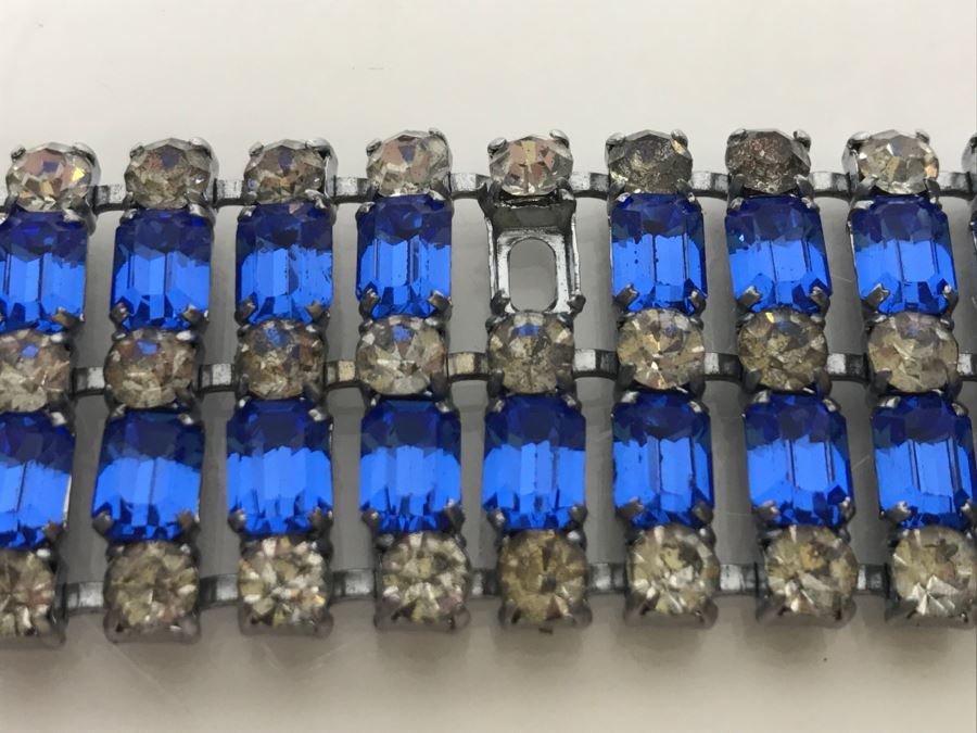 Vintage Rhinestone Bracelet Missing One Rhinestone [Photo 8]