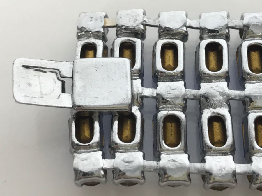 Vintage Rhinestone Bracelet Missing One Rhinestone [Photo 13]