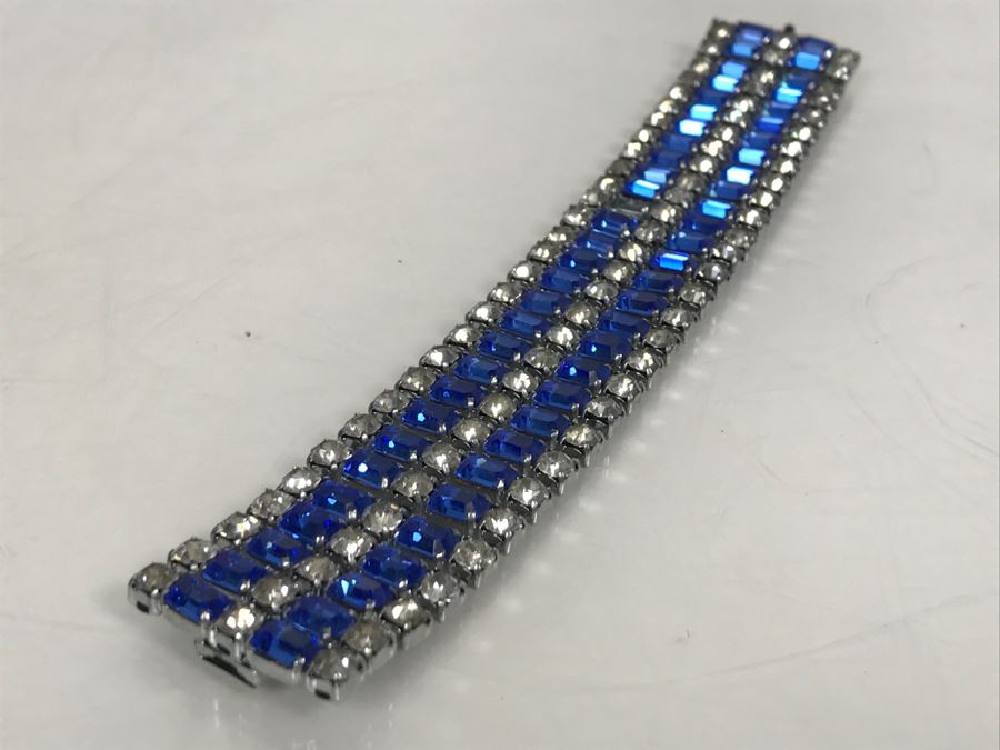 Vintage Rhinestone Bracelet Missing One Rhinestone [Photo 7]
