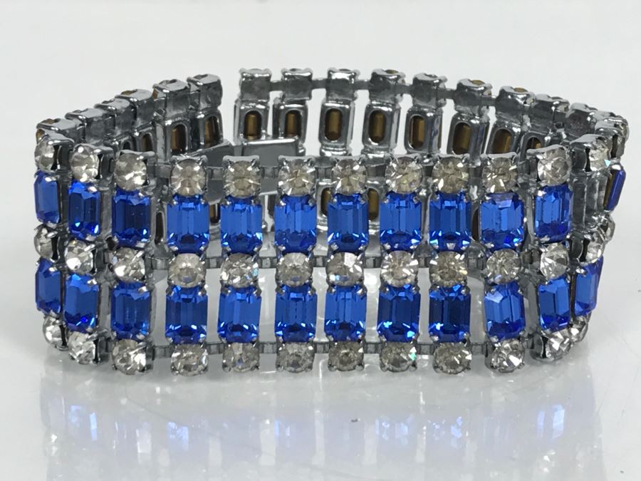 Vintage Rhinestone Bracelet Missing One Rhinestone [Photo 2]