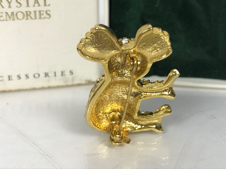 Swarovski Crystal Koala Bear Brooch With Box