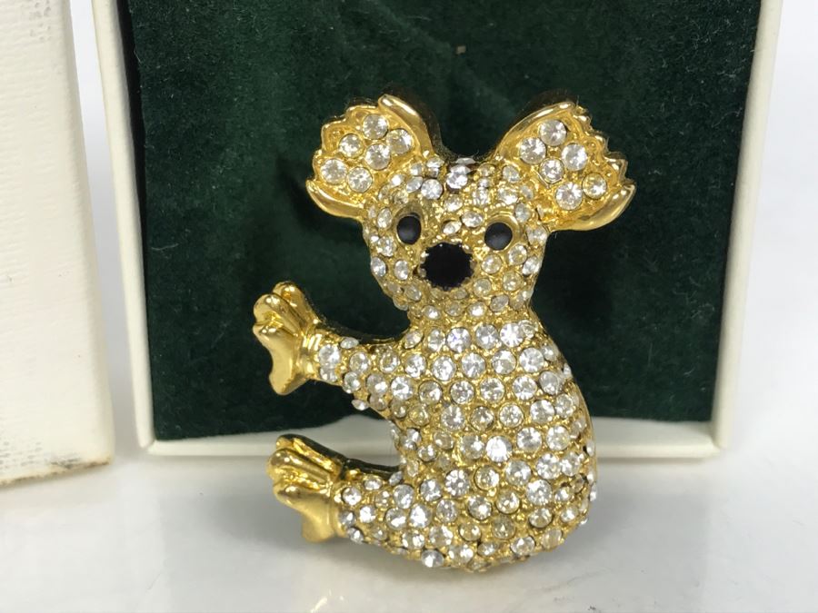Swarovski Crystal Koala Bear Brooch With Box [Photo 3]