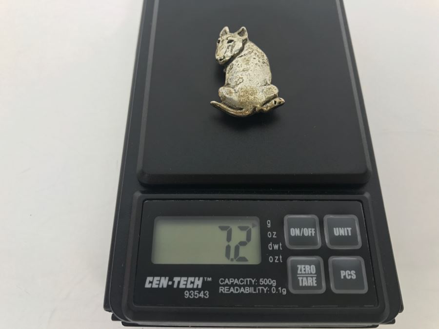 Bull Terrier Brooch Pin Stamped SS 7.2g [Photo 6]