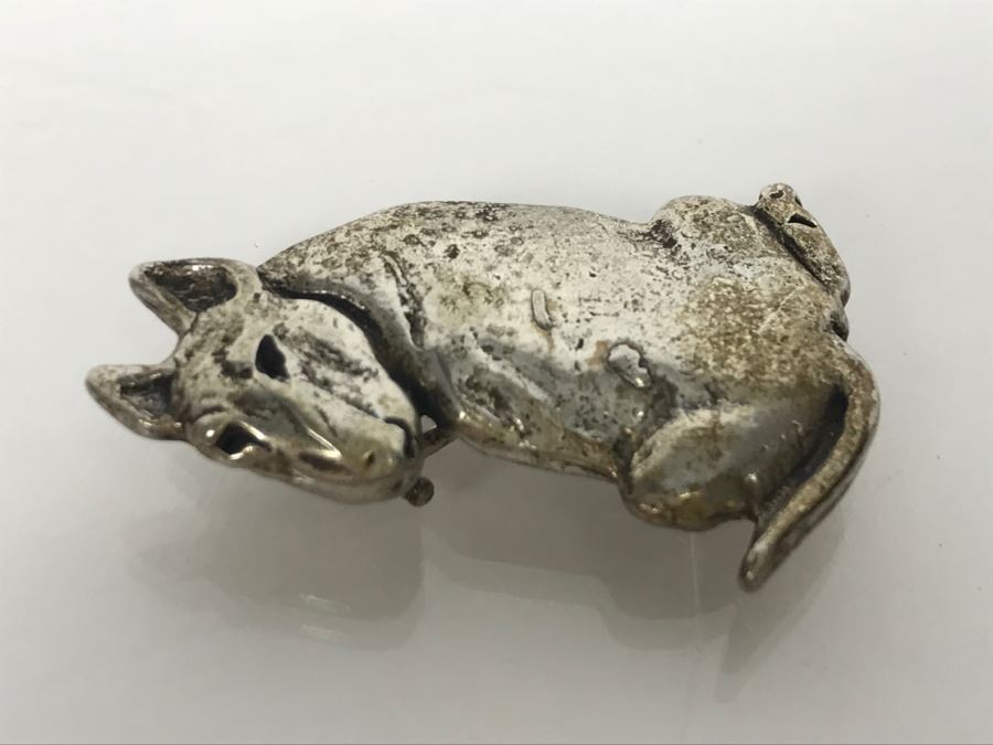 Bull Terrier Brooch Pin Stamped SS 7.2g [Photo 3]