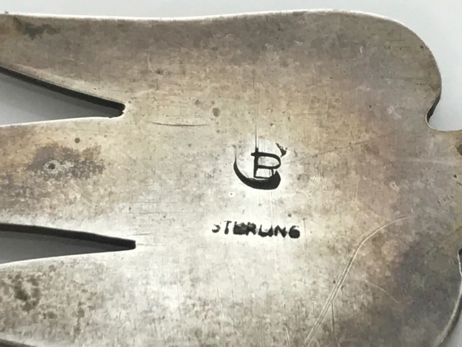 Sterling Silver Bird Brooch Pin Stamped C B Sterling 4.8g [Photo 5]