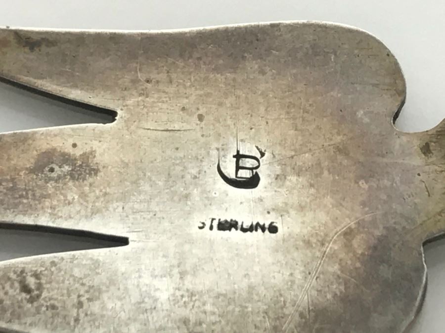 Sterling Silver Bird Brooch Pin Stamped C B Sterling 4.8g [Photo 6]