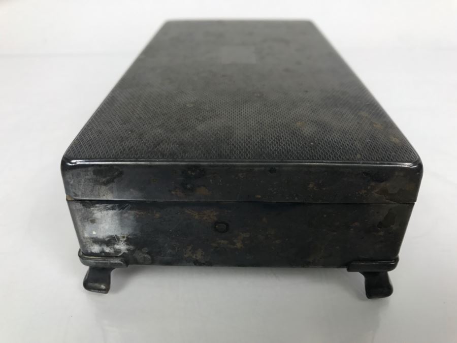 Aristocrat Silverplate Footed Jewelry Box Made In England [Photo 7]