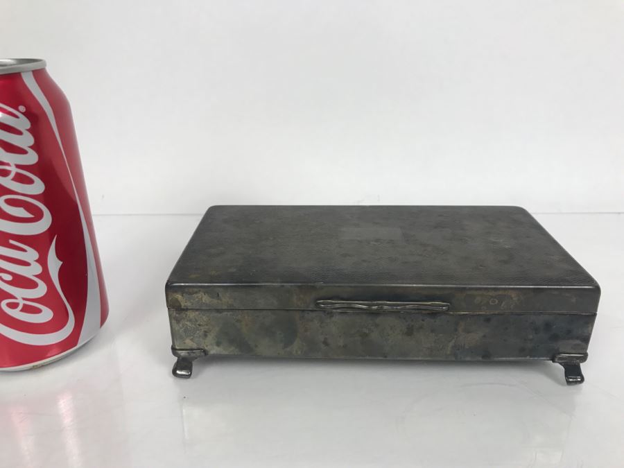 Aristocrat Silverplate Footed Jewelry Box Made In England [Photo 2]