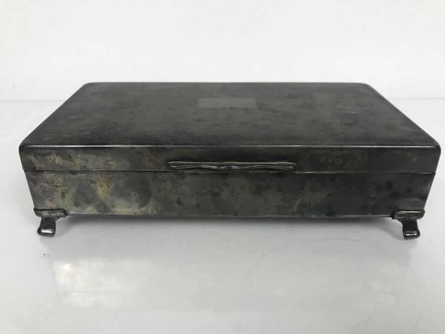 Aristocrat Silverplate Footed Jewelry Box Made In England [Photo 3]