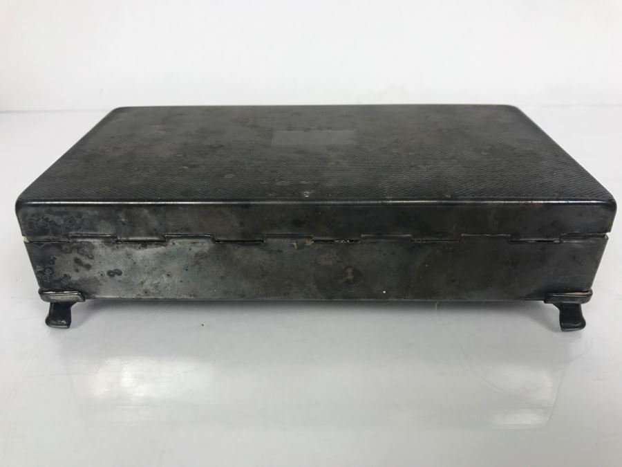 Aristocrat Silverplate Footed Jewelry Box Made In England [Photo 8]