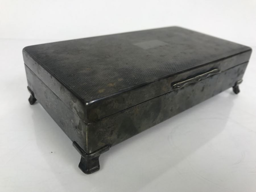 Aristocrat Silverplate Footed Jewelry Box Made In England [Photo 6]