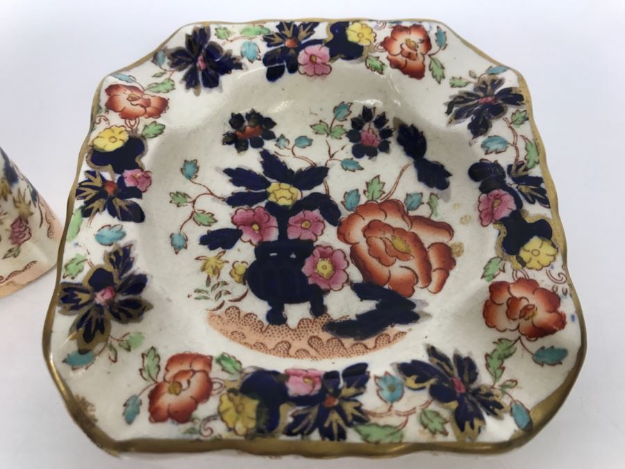 Mason's Ironstone China Mandarin England Ashtray And Holder [Photo 4]