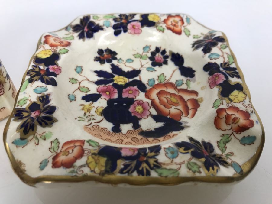 Mason's Ironstone China Mandarin England Ashtray And Holder [Photo 3]